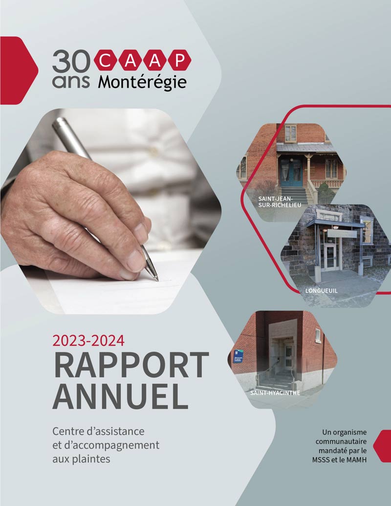 Rapport annuel 2023-2024 CAAP Montérégie