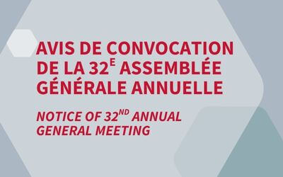 Avis de convocation de la 32e AGA