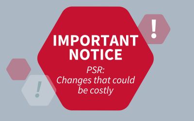 Important notice for PSR residents